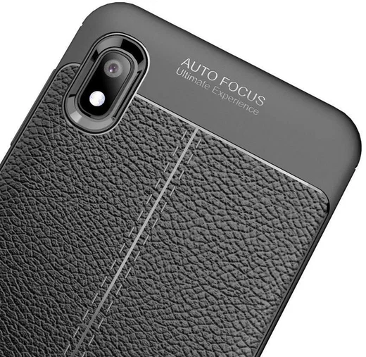Samsung Galaxy A10 Hoesje Leren Textuur TPU Zwart afbeelding 12