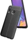Samsung Galaxy A40 Litchi Hoesje TPU Met Leren Textuur Zwart afbeelding 3