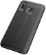 Samsung Galaxy A40 Litchi Hoesje TPU Met Leren Textuur Zwart afbeelding 12