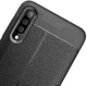 Samsung Galaxy A70 Hoesje TPU Met Leren Textuur Zwart afbeelding 2