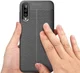Samsung Galaxy A70 Hoesje TPU Met Leren Textuur Zwart afbeelding 3