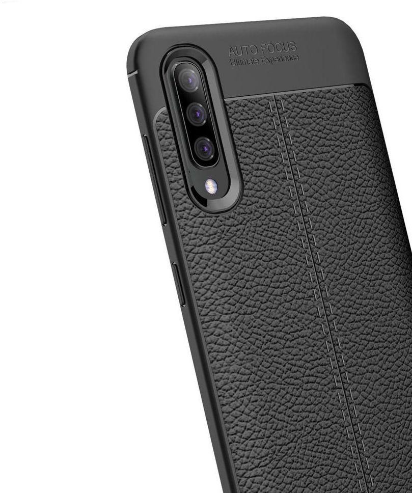 Samsung Galaxy A50 Hoesje TPU Leer Design Blauw afbeelding 11