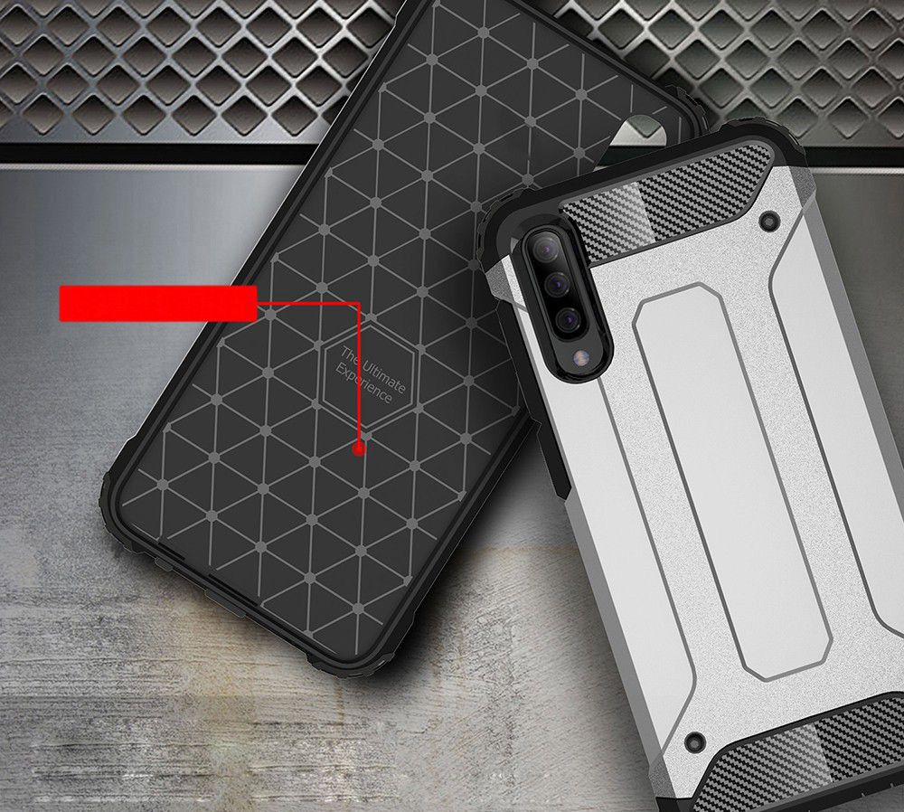 Samsung Galaxy A70 Hoesje Shock Proof Hybride Back Cover  Blauw afbeelding 4