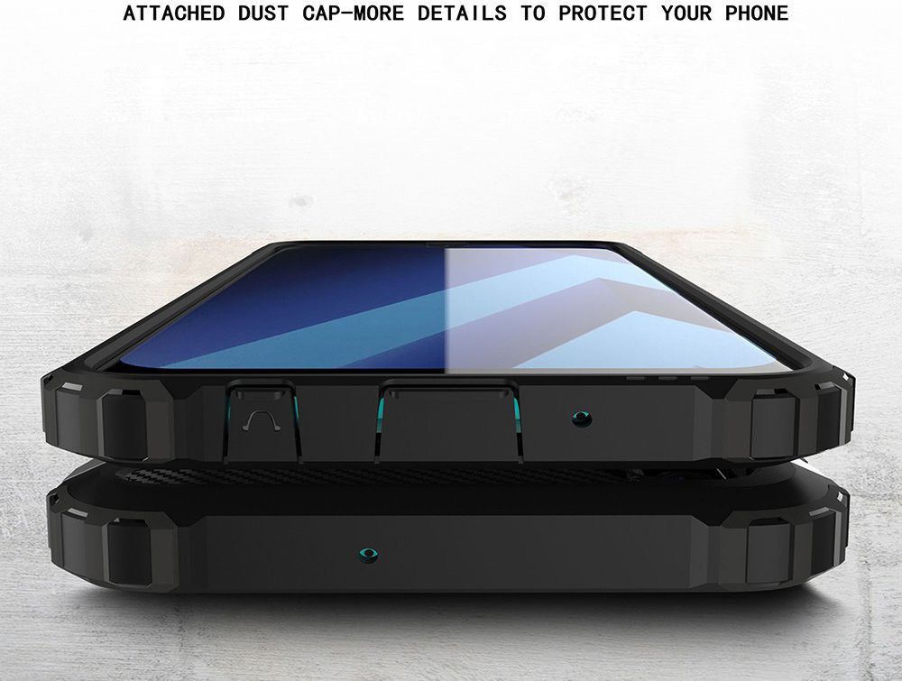 Samsung Galaxy A70 Hoesje Shock Proof Hybride Back Cover  Blauw afbeelding 5