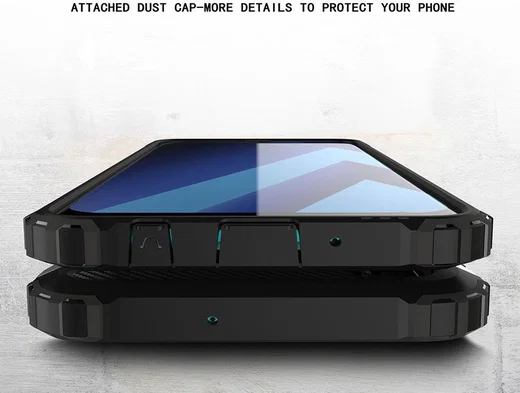Samsung Galaxy A70 Hoesje Shock Proof Hybride Back Cover  Blauw afbeelding 5