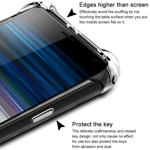 IMAK Sony Xperia 10 Plus Hoesje TPU met Screenprotector Transparant afbeelding 8