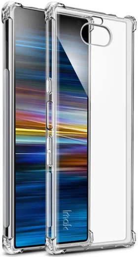 IMAK Sony Xperia 10 Plus Hoesje TPU met Screenprotector Transparant afbeelding 2