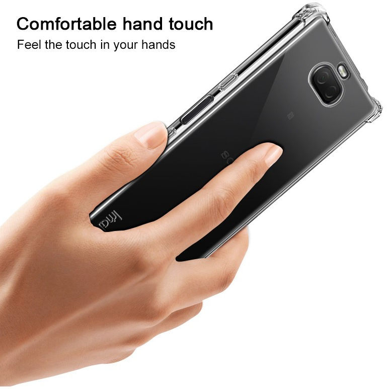 IMAK Sony Xperia 10 Plus Hoesje TPU met Screenprotector Metaal Zwart afbeelding 10
