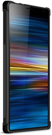 IMAK Sony Xperia 10 Plus Hoesje TPU met Screenprotector Metaal Zwart afbeelding 5