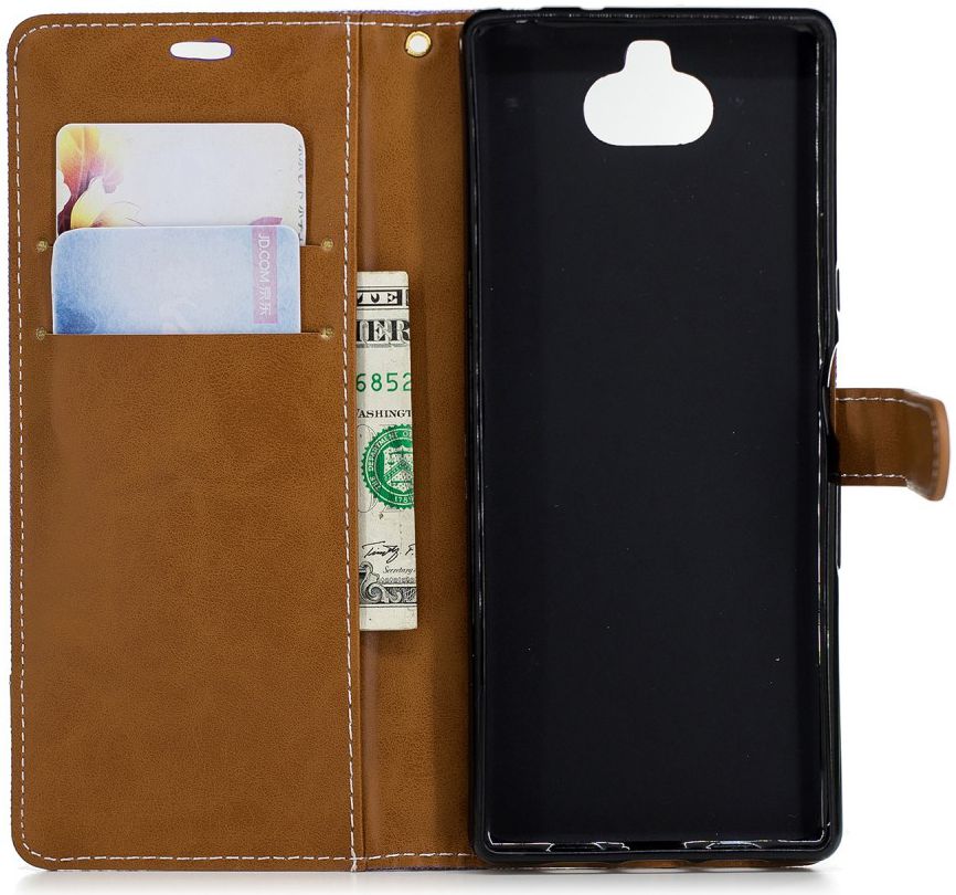Sony Xperia 10 Jeans Portemonnee Hoesje Blauw afbeelding 2