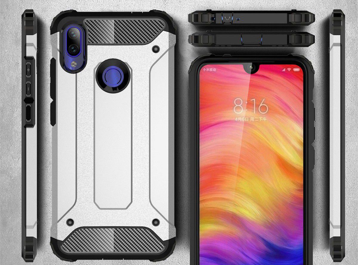 Xiaomi Redmi Note 7 Hybride Hoesje Zwart afbeelding 11