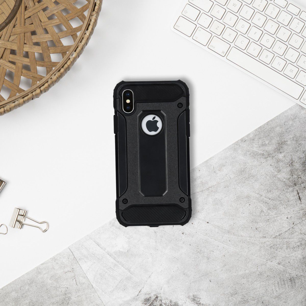 Xiaomi Redmi Note 7 Hybride Hoesje Zwart afbeelding 4