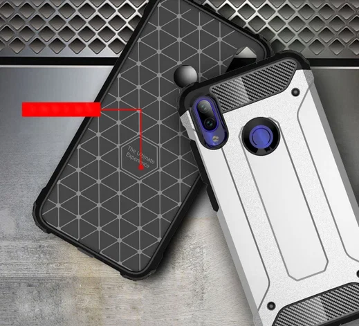Xiaomi Redmi Note 7 Hybride Hoesje Zwart afbeelding 6