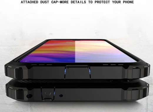 Xiaomi Redmi Note 7 Hybride Hoesje Zwart afbeelding 7