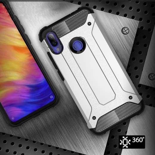 Xiaomi Redmi Note 7 Hybride Hoesje Zwart afbeelding 8