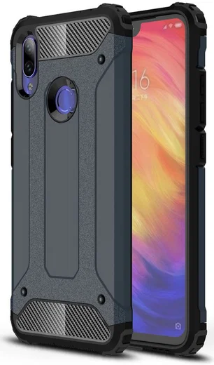 Xiaomi Redmi Note 7 Hybride Hoesje Blauw afbeelding 1
