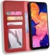 Samsung Galaxy A10 Portemonnee Vintage Hoesje Rood afbeelding 1