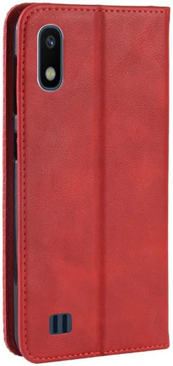 Samsung Galaxy A10 Portemonnee Vintage Hoesje Rood afbeelding 7