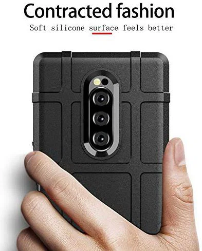 Sony Xperia 1 Anti-Shock TPU Hybride Hoesje Zwart afbeelding 3