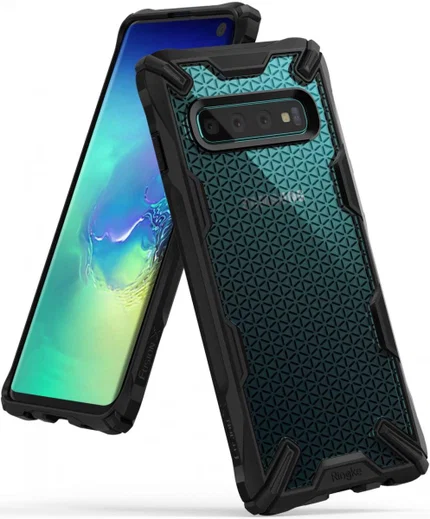 Ringke Fusion X Samsung Galaxy S10 Hoesje Hexagon Zwart afbeelding 1