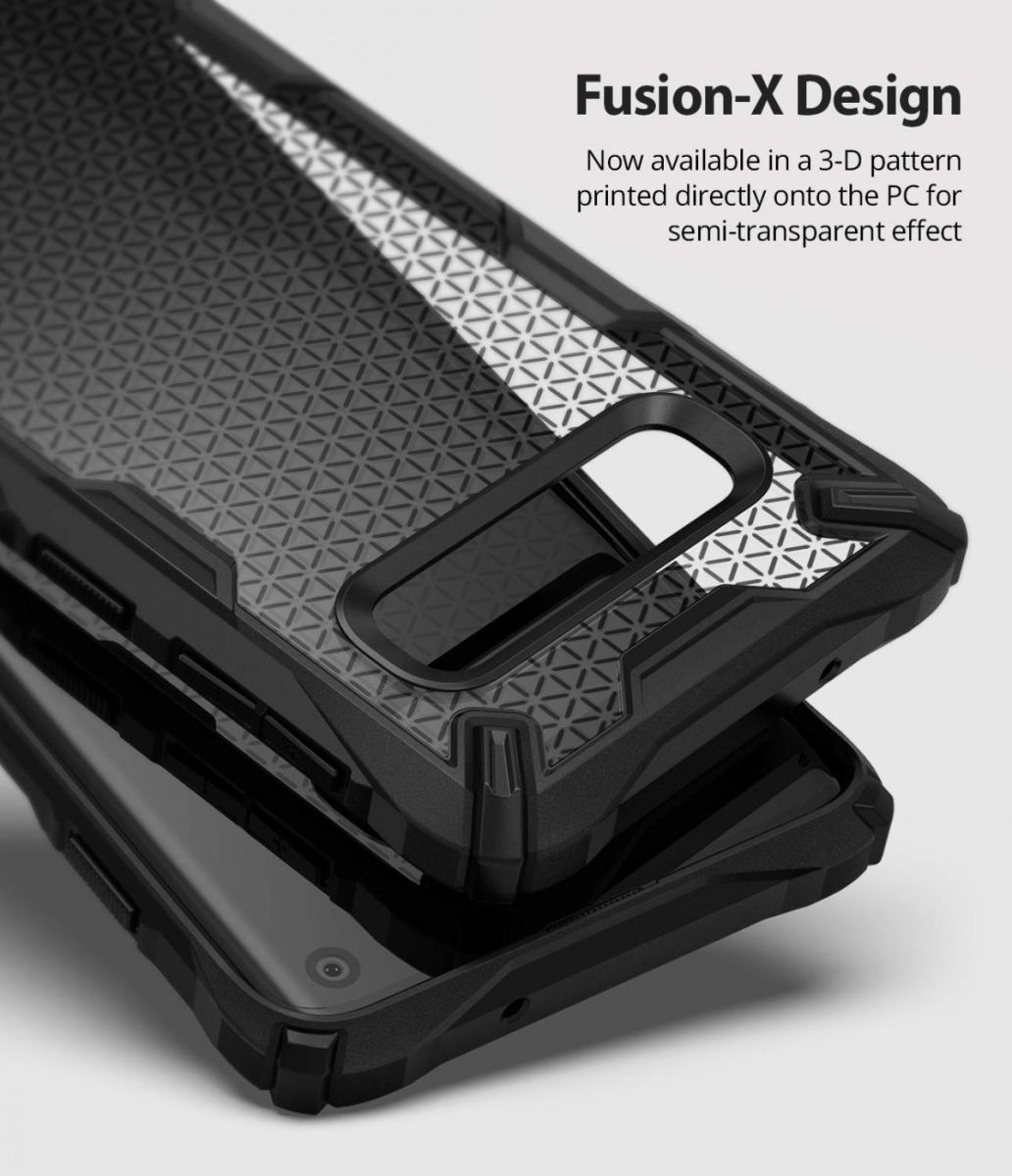 Ringke Fusion X Samsung Galaxy S10 Hoesje Hexagon Zwart afbeelding 4