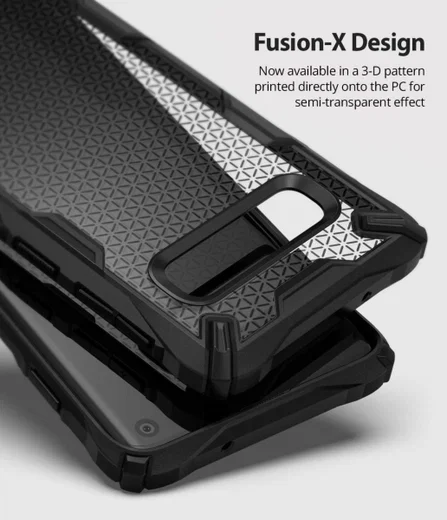 Ringke Fusion X Samsung Galaxy S10 Hoesje Hexagon Zwart afbeelding 4
