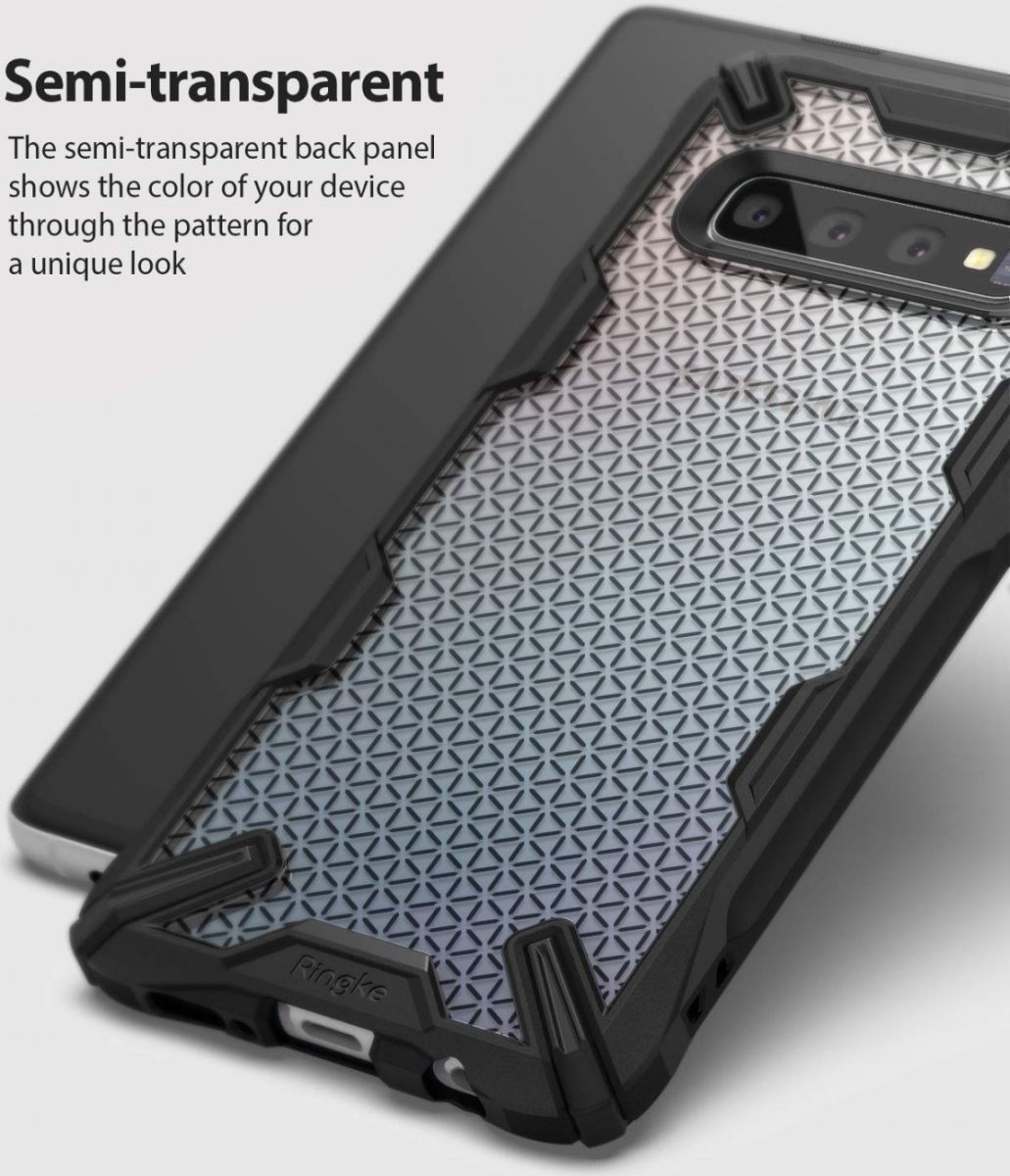 Ringke Fusion X Samsung Galaxy S10 Hoesje Hexagon Zwart afbeelding 6
