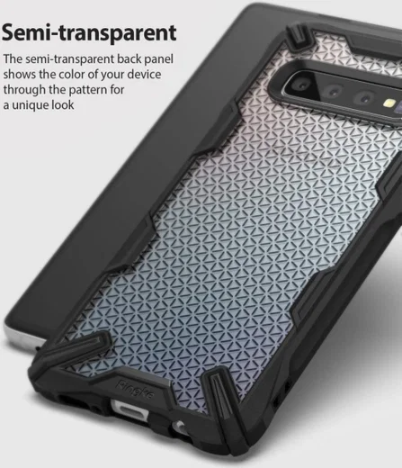 Ringke Fusion X Samsung Galaxy S10 Hoesje Hexagon Zwart afbeelding 6