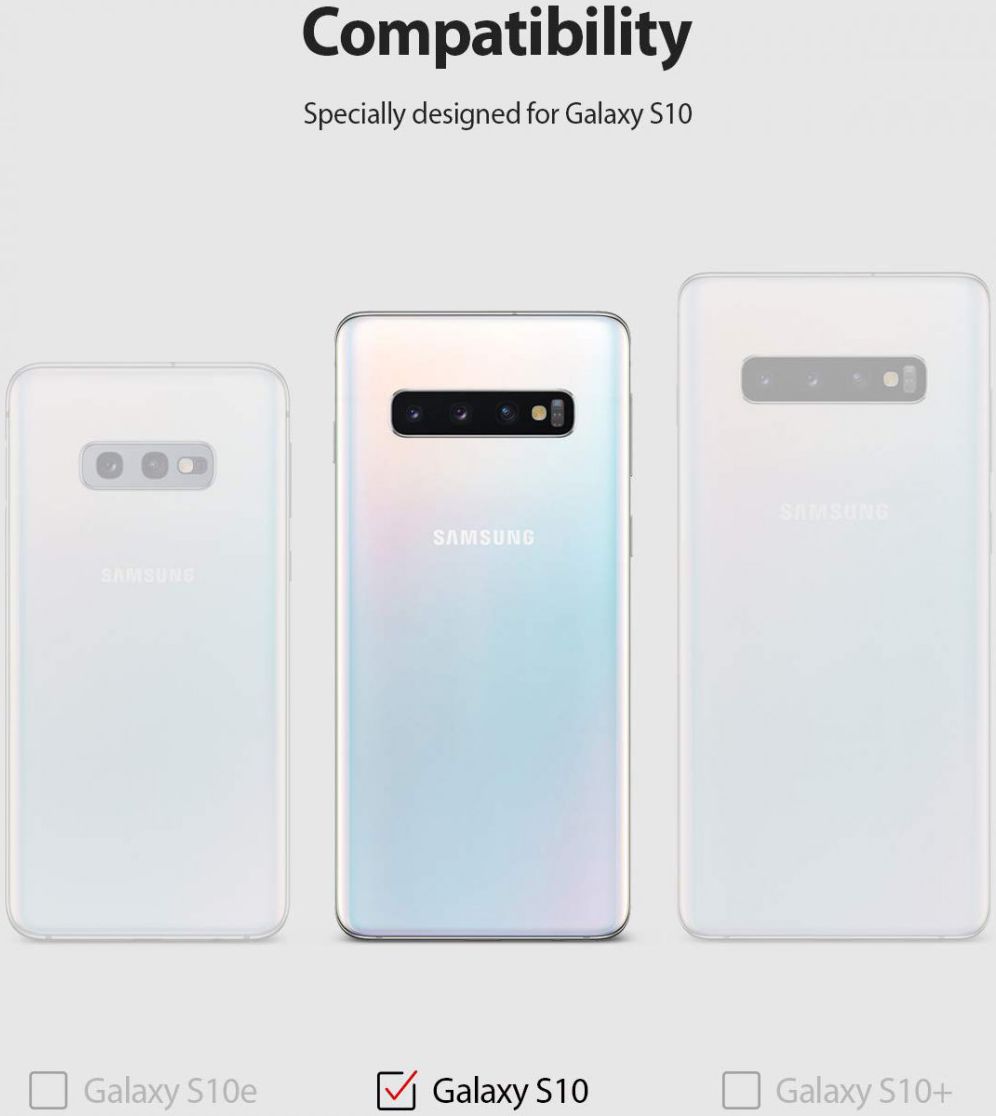 Ringke Fusion X Samsung Galaxy S10 Hoesje Hexagon Zwart afbeelding 10