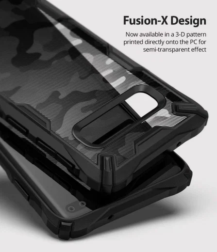 Ringke Fusion X Samsung Galaxy S10 Plus Hoesje Camo Zwart afbeelding 3