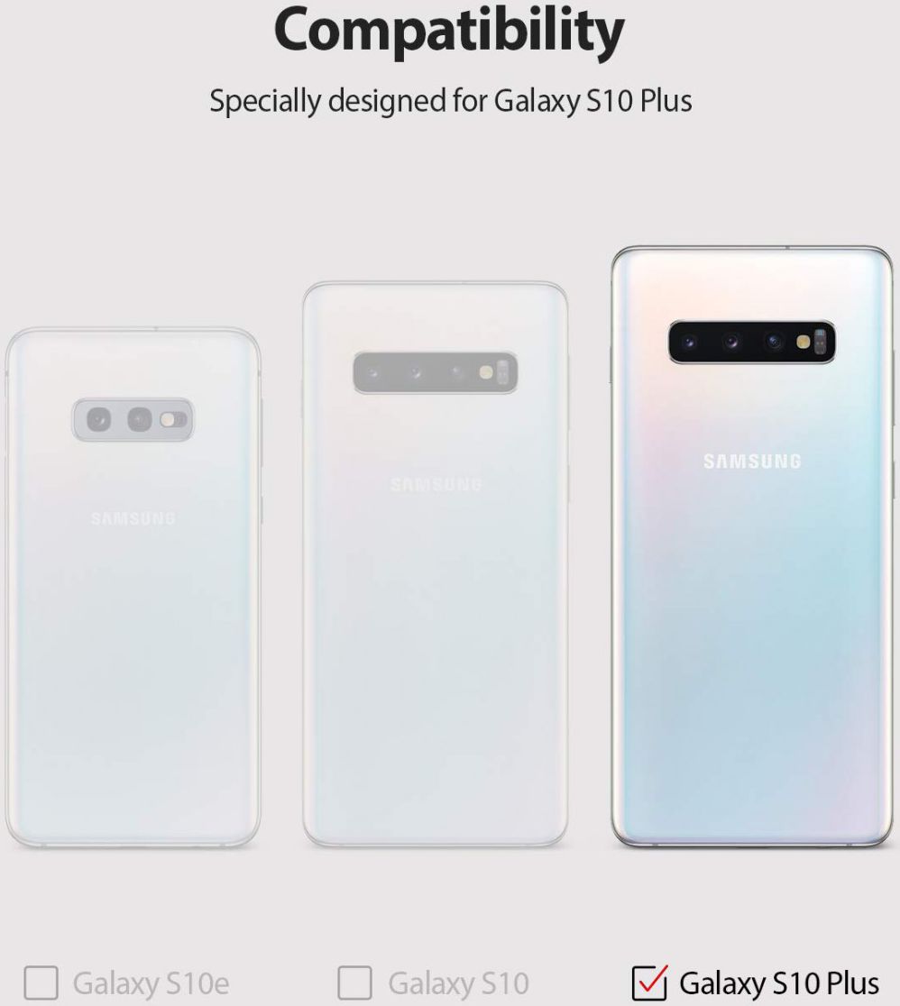 Ringke Fusion X Samsung Galaxy S10 Plus Hoesje Camo Zwart afbeelding 9