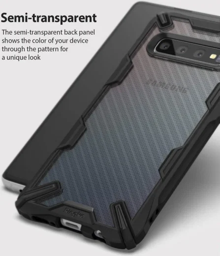 Ringke Fusion X Samsung Galaxy S10 Plus Hoesje Carbon Fiber afbeelding 5