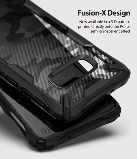Ringke Fusion X Samsung Galaxy S10E Hoesje Camo Zwart afbeelding 6
