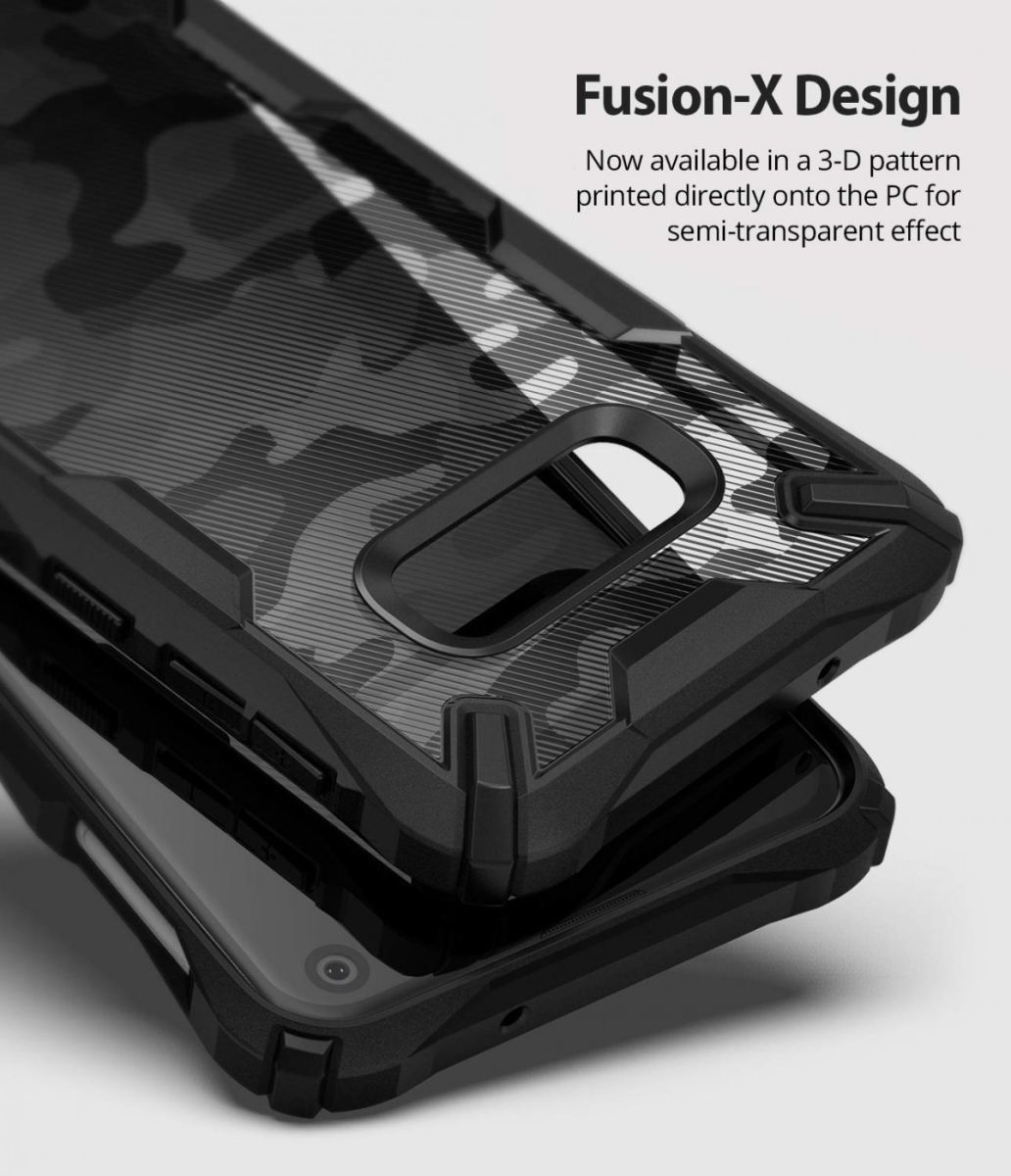 Ringke Fusion X Samsung Galaxy S10E Hoesje Camo Blauw afbeelding 6
