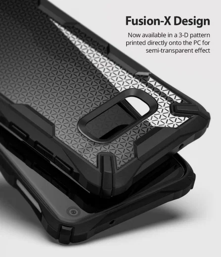 Ringke Fusion X Samsung Galaxy S10E Hoesje Hexagon Zwart afbeelding 6