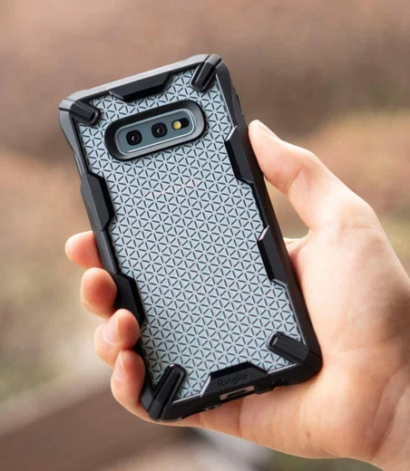 Ringke Fusion X Samsung Galaxy S10E Hoesje Hexagon Zwart afbeelding 7