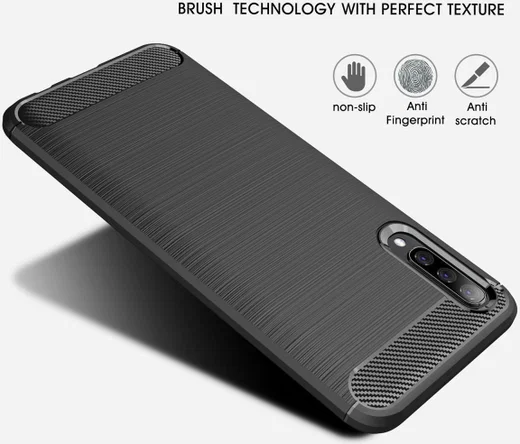 Samsung Galaxy A50 Hoesje Geborsteld TPU Rood afbeelding 7