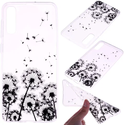 Samsung Galaxy A50 Hoesje TPU met Print Dandelion afbeelding 3