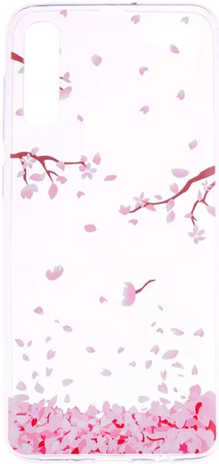 Samsung Galaxy A50 Hoesje TPU met Print Falling Petals afbeelding 1