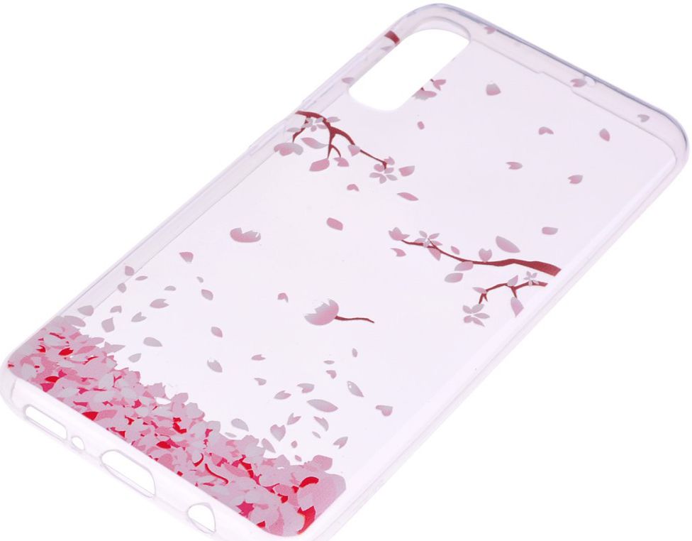 Samsung Galaxy A50 Hoesje TPU met Print Falling Petals afbeelding 3