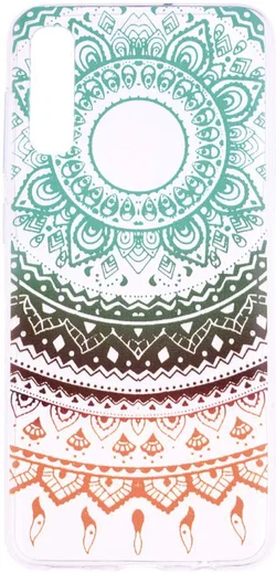 Samsung Galaxy A50 Hoesje TPU met Print Colorful Mandala afbeelding 1