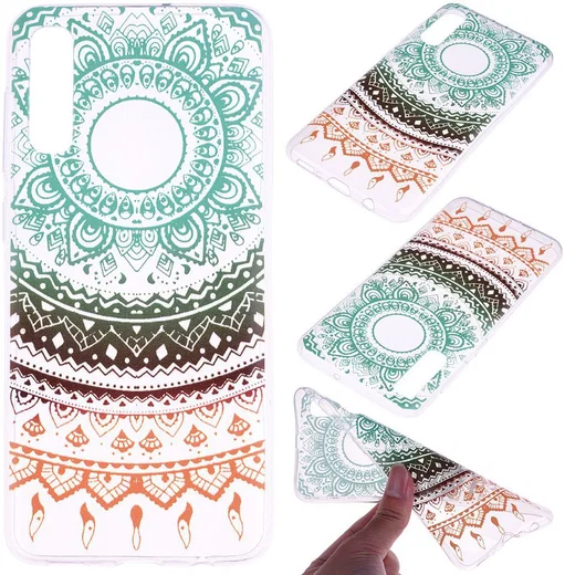 Samsung Galaxy A50 Hoesje TPU met Print Colorful Mandala afbeelding 3