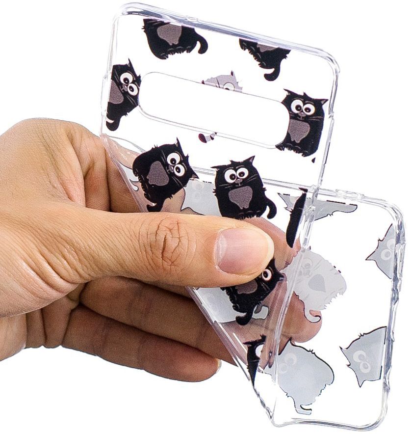 Samsung Galaxy S10 TPU Hoesje met Print Kitten afbeelding 2
