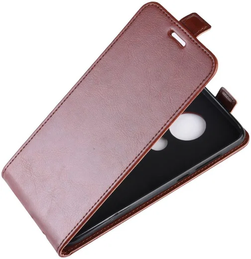 Motorola Moto G7 / G7 Plus Verticale Flipcase Bruin afbeelding 5