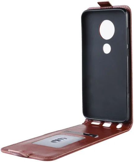 Motorola Moto G7 / G7 Plus Verticale Flipcase Bruin afbeelding 6