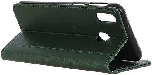 Huawei Y6s / Y6 (2019) Hoesje Lederen Portemonnee Stand Groen afbeelding 4
