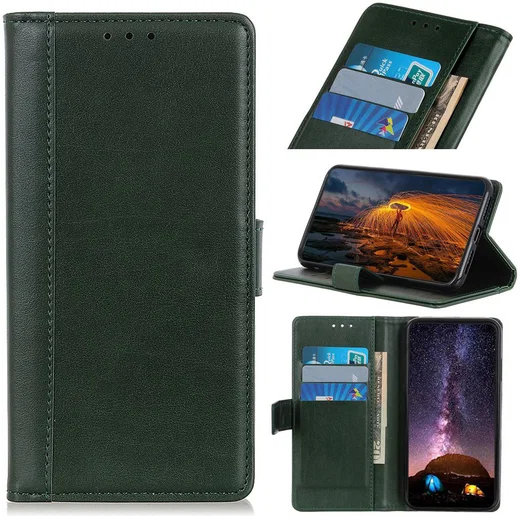 Huawei Y6s / Y6 (2019) Hoesje Lederen Portemonnee Stand Groen afbeelding 5