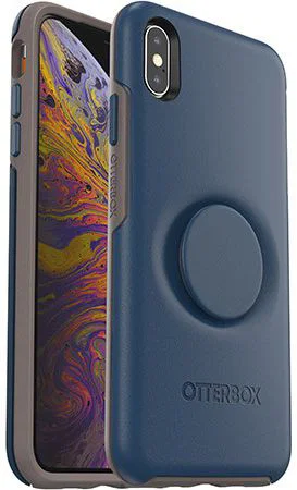 Otter + Pop Symmetry Series Apple iPhone XS Max Hoesje Blauw afbeelding 2