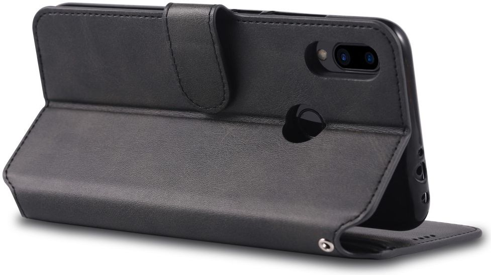 AZNS Xiaomi Redmi Note 7 Leren Stand Portemonnee Hoesje Zwart afbeelding 7