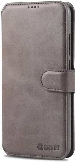 AZNS Xiaomi Redmi Note 7 Leren Stand Portemonnee Hoesje Grijs afbeelding 5